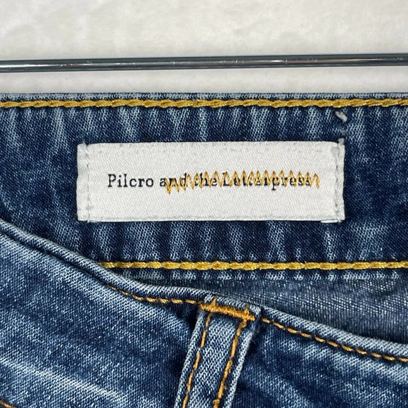 Pilcro and the Letterpress Anthropologie Jeans Low Rise Straight Women's Size 26 - Picture 3 of 16